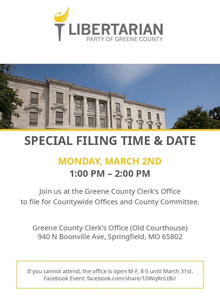 Libertarian Filing Day